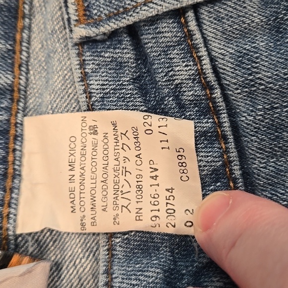 HARLEY-DAVIDSON CLASSIC FIT BOOTLEG STRAIGHT FIT JEANS. SIZE 14 PETITE. - Picture 5 of 12